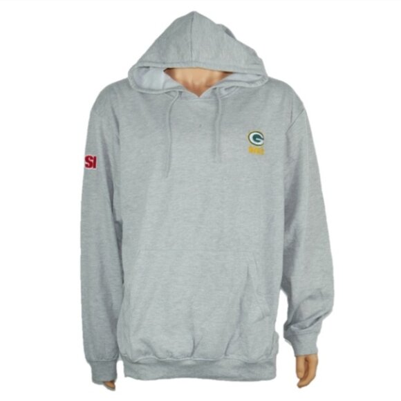 Greenbay Packers Fleece Hoodie NFL Sports Illustrated Mens Sz XXL 2XL Gray NWT - Picture 1 of 6